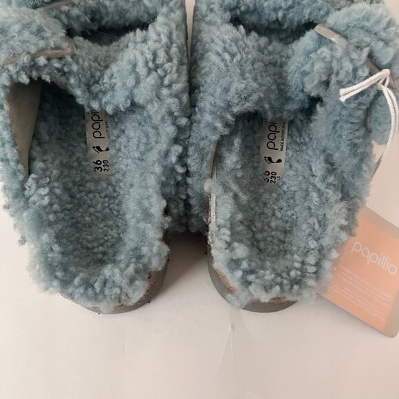 Birkenstock Papillio Arizona Big Buckle Shearling Teddy Slide Sandals Size 36 EU - Picture 7 of 10